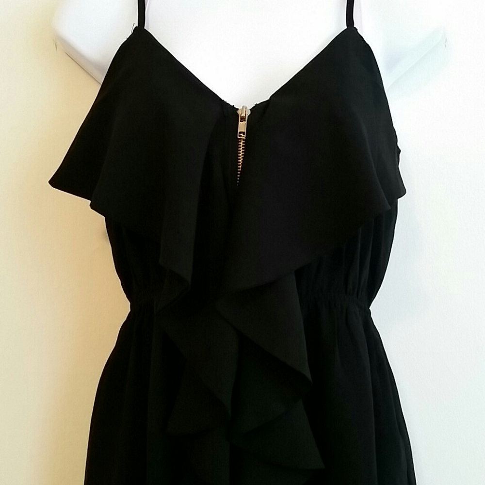 Zipper Ruffle Dress - Picture 2 of 3